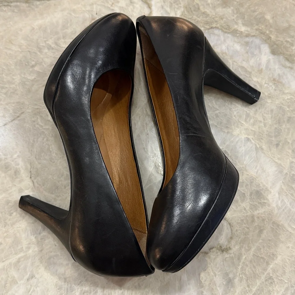 Clark's Indigo platform pumps round toe black 8 - Picture 7 of 8